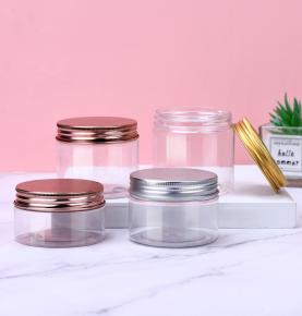 Wide Rim Food Containers Plastic PET Jar with Aluminum Lid