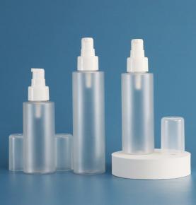 Custom Frosted PET Plastic Bottles for Skincare and Toner